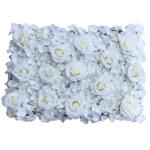 1 stuk 40 cm x 60 cm bloemenwandpaneel, , wandpaneel, bloemen, achtergrond, voor bruiloft, verjaardag, feest, woondecoratie, wanddecoratie, wit D