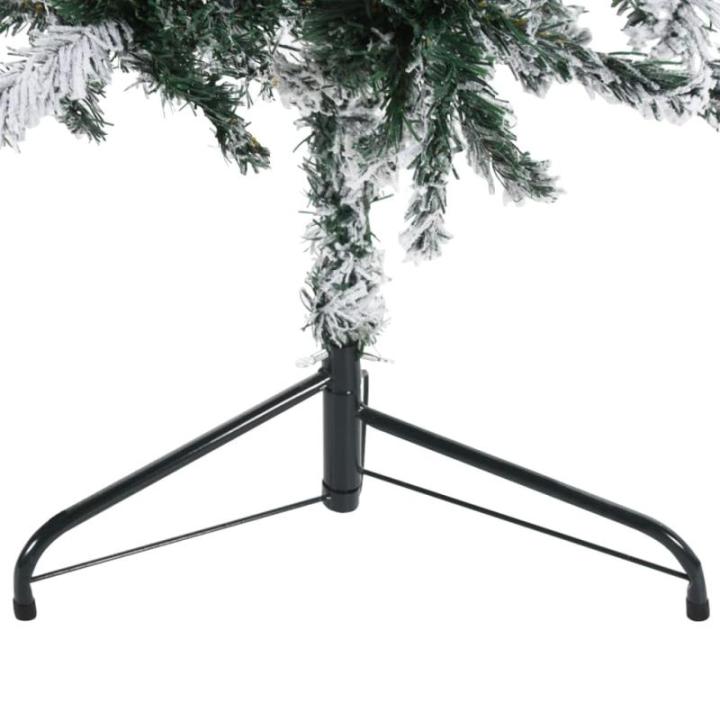 Künstlicher Weihnachtsbaum Grün und Weiß 180 cm Höhe PVC-Material Halb-Weihnachtsbaum Platzsparend Wand Christbaum Innen- und Außenbereich Wirtschaftliche Weihnachtsdekoration