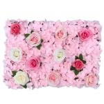 1 stuk 40 cm x 60 cm bloemenwandpaneel, , wandpaneel, bloemen, achtergrond, voor bruiloft, verjaardag, feest, woondecoratie, wanddecoratie, lichtroze D