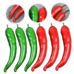 1 Satz Simuliertes Pepper-Modell Pfeffer-Modell-Requisite Jalapenos Kuchenmodelldekoration Simulationspfeffermodellstütze Polyfoam-Paprika-Modell Simulation Pfeffer Poly-Drache 6s