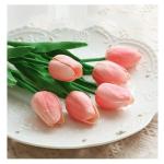 Kunstblumen Künstliche Blumen, Tulpe mit Vase, künstliche Pflanzen, künstliche Pflanzen für Heimdekoration – Seidenblumen-Arrangement für Partys für jeden Anlass