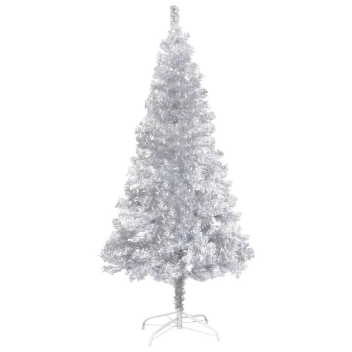 Künstlicher Weihnachtsbaum mit Ständer Christbaum Tannenbaum Kunstbaum Weihnachten Künstlicher Weihnachtsbaum Weihnachtsdeko Silber 240 cm PET