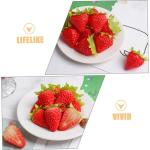 1 Satz Künstliche Erdbeere Gefälschte Erdbeeren Falsches Obst Erdbeer-Dekorationen Süße Erdbeersachen Gefälschte Früchte Lebensechte Erdbeere Lebensechte Früchte PVC 10st