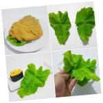 10 Sätze PVC-Salat Obstdekor Realistisches Essen Gemüse-Foto-Requisiten Grünes Dekor Künstliches Gemüseblatt Gefälschtes Gemüse Künstliche Salatblätter Green 2 Stück * 10
