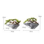 Künstlicher Bonsai-Baum Künstlicher Bonsai-Baum, Kunsttopfpflanze, Tischaufsteller, Kunstbonsai, japanische Kiefer, Bonsai-Kunstpflanzen mit Harzschalen-Pflanzgefäß for Heimdek