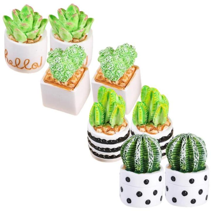 16 stuks kunstmatige cactus tuin miniatuur ornament mini nep plant kleine bloempiguren kleine cactus potplanten mini vetplanten decoratie glas benodigdheden kantoor hars