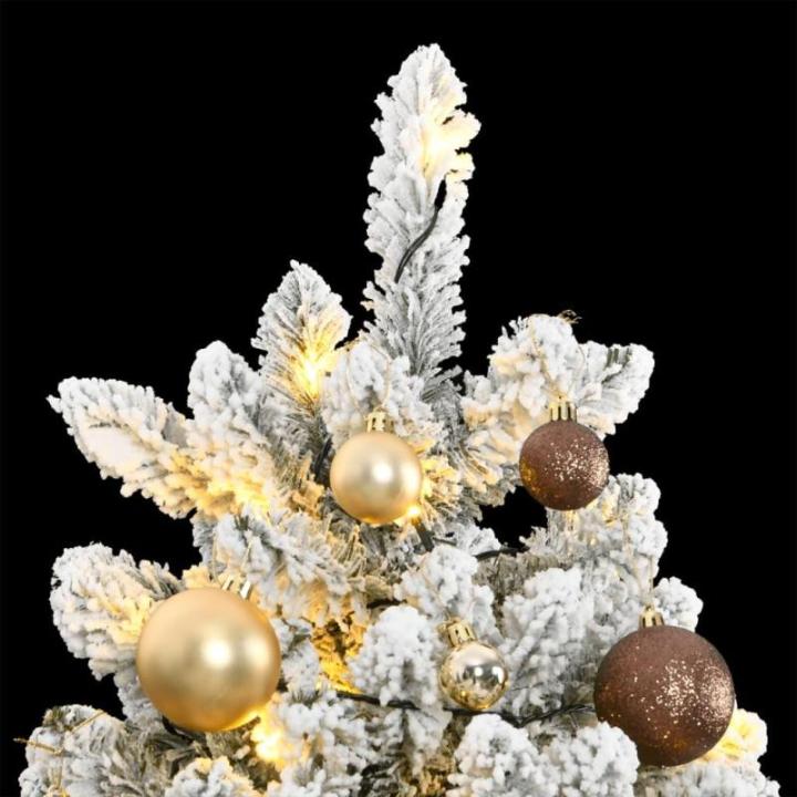 Künstlicher Weihnachtsbaum Klappbar Christbaum Kunstbaum Weihnachten Künstlicher Weihnachtsbaum Dekobaum Tannenbaum für Weihnachten Dekoration 300 LEDs & Kugeln 240 cm Grün und