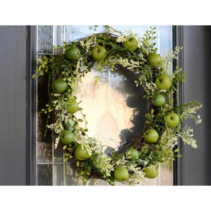 Kunstdecoratie, 5 stuks, groen, 90-120 g/stuk, levensecht plastic fruit, plastic fruit, kunstfruit, fruit, decoratie, etalage, huishouden, keuken, feest, hotel