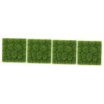 4 stuks gesimuleerd schuimschuim, bruiloftsartikelen, wandpanelen voor slaapkamer, rotsschuimplaat gesimuleerde mosplank, namaakmosplank, container, bloemen