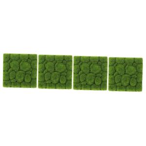 4 stuks gesimuleerd schuimschuim, bruiloftsartikelen, wandpanelen voor slaapkamer, rotsschuimplaat gesimuleerde mosplank, namaakmosplank, container, bloemen