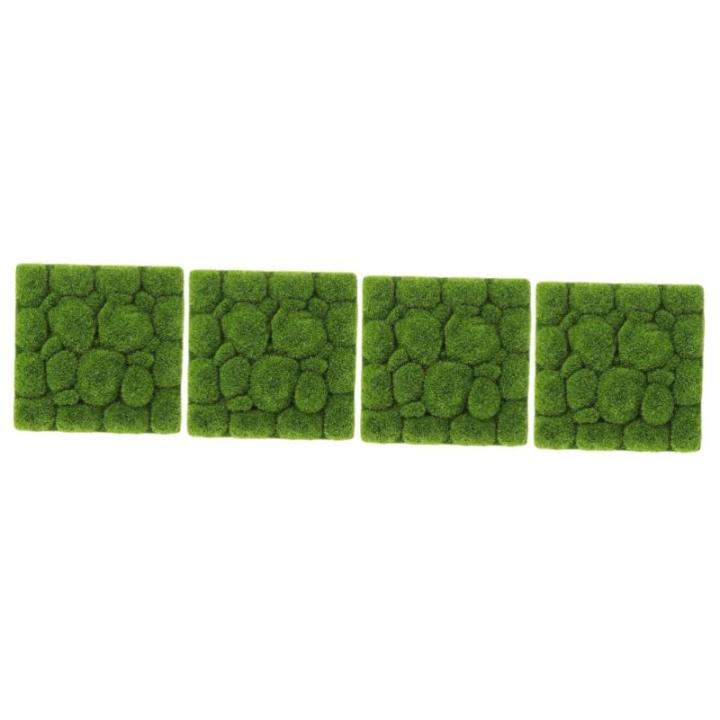 4 stuks gesimuleerd schuimschuim, bruiloftsartikelen, wandpanelen voor slaapkamer, rotsschuimplaat gesimuleerde mosplank, namaakmosplank, container, bloemen