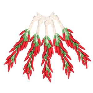 25 Saiten Gemüse Obst Girlande Weinrebe Simulation Chili-Requisiten kunstpflanze Wohnkultur falsches Chili-Dekor gefälschte Gemüsemodelle Fenster gefälschtes Gemüse Zubehör H