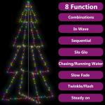 Weihnachtskegelbaum Beleuchtet Weihnachtsbaum Lichterbaum Dekobaum Weihnachtsdeko Lichterkette Beleuchtung 360 LEDs Indoor Outdoor 143x250cm