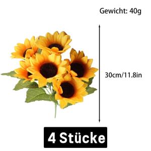 28 kunstzonnebloemen zonnebloemen enkele steel kunstmatige zonnebloem voor bruiloft boeket tafelopzetstukken decoratie 1302