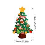 Filz-Weihnachtsbaum für Kinder,Filzbaum für Kinder zum Dekorieren - Weihnachtsbaum handgefertigte Lieferungen abnehmbare Ornamente - Kinder-Weihnachtsbaum, Weihnachtsbaum-Wandauf