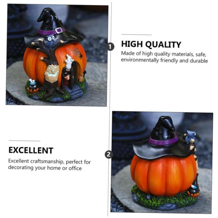 LED Decor 2 Stuks Decoraties In Pompoen Heksenwinkel Nachtkastje Eetkamer Decoratief Oplichtend Ornament Verschillende Lichten Knutselen Donkere LED Craft Lantaarn Griezelig