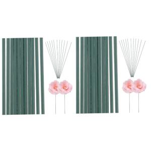 2 Sätze Blütenstiel Gefälschte Blumenunterstützung Blumenstange Künstliche Blumenstiele Blumenstab Für Party Blumenstiel Selber Machen Blumenstamm Plastik Green 11 Stück * 2