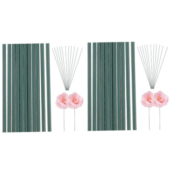2 Sätze Blütenstiel Gefälschte Blumenunterstützung Blumenstange Künstliche Blumenstiele Blumenstab Für Party Blumenstiel Selber Machen Blumenstamm Plastik Green 11 Stück * 2