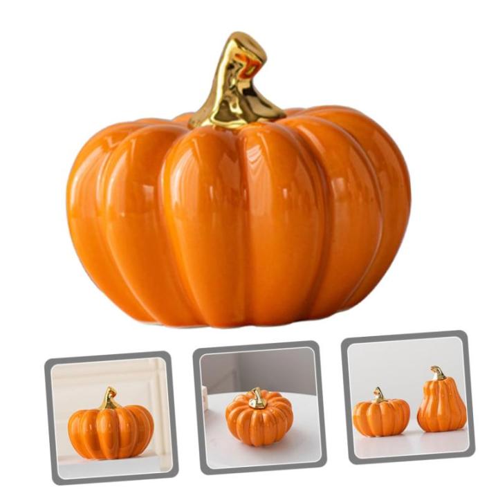 pompoen decoratie sculptuur kunstmatige pompoenen Halloween pompoen Halloween pompoen Halloween tafeldecoraties Halloween home decor Halloween tafel accent pompoen figuur van keram