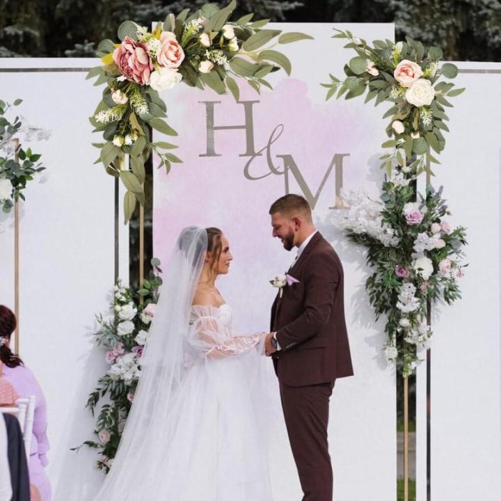 Empfang Seiden Tulpen Arrangements Hochzeit Gemischte Pfingstrosen Willkommensschild Veranstaltungsverzierungen
