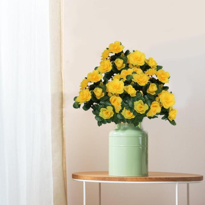 Kunstblumen Deko Künstliche Blumen Blumenstrauss Künstlich Große 33 cm Gardenie Blume Dekoration für Zuhause Tisch Büro Hausgarten Geburtstag Party 0515