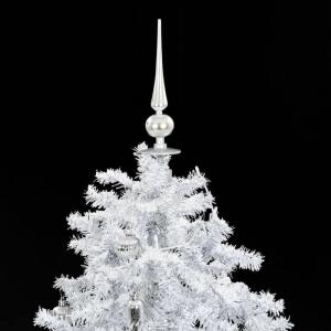 Schneiender Weihnachtsbaum mit Schirmfuß Weiß 140 cm, Tannenbaum Künstlich, Christmas Tree, Tannenbaum Deko, Weihnachtsbäume, Christbaum - 284334