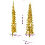 Künstlicher Weihnachtsbaum Golden 180 cm Höhe PVC-Material Halb-Weihnachtsbaum Platzsparend Wand Christbaum Innen- und Außenbereich Wirtschaftliche Weihnachtsdekoration Festlich