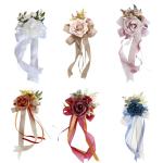 6 Stücke Simulation Blume Form Auto Dekoration für Hochzeit Festivers Party Supplies