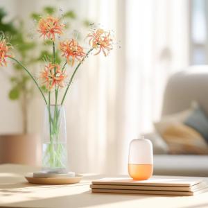 Künstliche Spinnenlilien-Blumen, 5 Stiele, 66,9 cm, Lycoris Radiata-Blumen, Lebensechte Lycoris Recoil Fake-Spinnenpflanze, Seidenblumenstrauß-Dekor für Zuhause (A)
