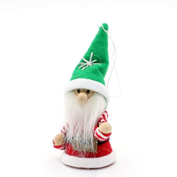 Vilt- / textiel kerstkabouter/kerstmanhulp als boomhanger/hanger in 3-delige set, afmetingen tussen 5 en 12 cm.