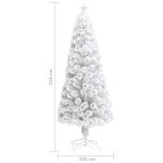 Künstlicher Weihnachtsbaum mit Beleuchtung Weiß 240cm Glasfaser Christbaum Kunstbaum Dekobaum Tannenbaum Weihnachten Künstlicher Weihnachtsbaum für Weihnachtsdeko