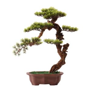 Künstlicher Bonsai-Baum Künstliche Bonsai-Kiefer mit Terrakotta-Blumentopf, künstliche Pflanzendekoration, künstliche Zimmerpflanzen im Topf, for Dekoration, Desktop-Display, h