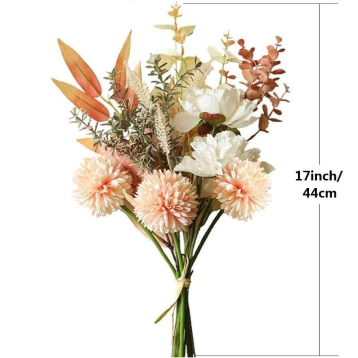 , kunstplanten, kunsthortensia's, zijden bloemen, voor bloemstukken, boeketten, decoratie voor thuis, bruiloft, tuinfeest, champagnekleurig
