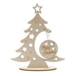 Weihnachtsbaum aus Holz, DIY Weihnachtsbaum mit Weihnachtskugeln, Weihnachtsdekoration für Zuhause, hergestellt in Italien