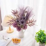Kunstblumen Künstliche Pflanzen Blumen Deko Seidenblumen Pfingstrose Blumenarrangements Kernstück Hochzeit Blumenstrauß(lila)