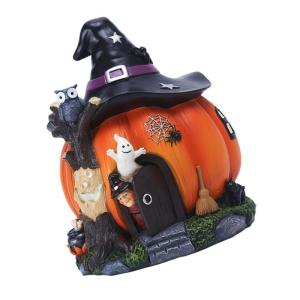 1 stuks 115000 gazondecoraties eettafel middenstukken lichtgevende decoraties desktop pompoen huis heksenhuizen dorp figuur Halloween tafeldecoratie pompoen van hars pompoen handwe
