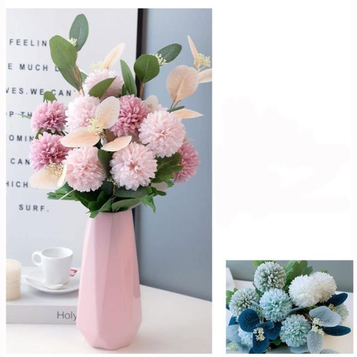 Kunstblumen Künstliche Blumen Pflanzen Set, Seidenblumenarrangements mit Keramiktopf, für Zuhause, Hochzeit, Party, Büro, Tafelaufsatz für jeden Anlass
