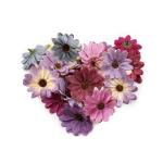 Bloemen om te knutselen, 50 stuks, , strooibloemen, decoratie, zijde, madeliefjes, bloemkoppen, zijden bloemen, om te knutselen, voor doe-het-zelf tuin, bruiloft