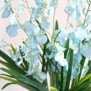 Kunstblumen Künstliche Blumen im Keramiktopf, gefälschte Orchideen-Phalaenopsis-Blumenarrangement für Zuhause, Büro, Küche, Schlafzimmer, Dekoration für jeden Anlass
