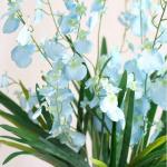 Kunstblumen Künstliche Blumen im Keramiktopf, gefälschte Orchideen-Phalaenopsis-Blumenarrangement für Zuhause, Büro, Küche, Schlafzimmer, Dekoration für jeden Anlass