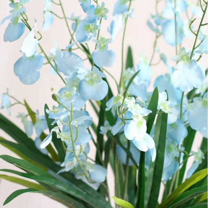 Kunstblumen Künstliche Blumen im Keramiktopf, gefälschte Orchideen-Phalaenopsis-Blumenarrangement für Zuhause, Büro, Küche, Schlafzimmer, Dekoration für jeden Anlass