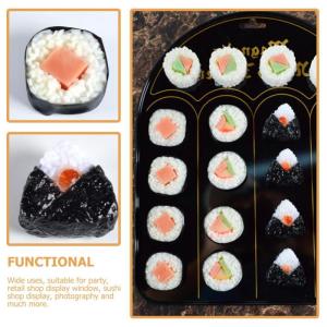 6 stuks kunstmatige sushi monstersimulatie realistische levensechte Nigiri Onigiri dessert rijstrol model nep voedsel rekwisieten voor thuis keuken party decoratie