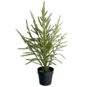 Norfolk Kunstkerstboom, 23,6 cm, grote dennensteelboom met zwarte pot, realistische binnen, milieuvriendelijke plastic kerstdecoratie voor veranda, binnen