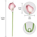 Pinke künstliche Calla-Lilien, 24 Stück, fühlen sich echt an, rosa Calla-Lilien, Kunstblumen, Arrangement für Zuhause, Party, Hochzeit, Blumenstrauß, Tafelaufsätze, Blume, He