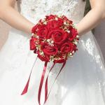 Hochzeitsstrauß Seidenrose Braut Brautjungfern Handstrauß Combo Hochzeitsblume