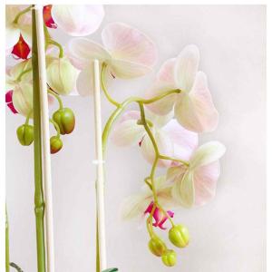 Kunstblumen Künstliche Blumen für den Innenbereich, Seidenorchideenblüten in Goldener Keramikvase, Dekorationsgeschenk für Freunde und Familie, schöne Form für jeden Anlass
