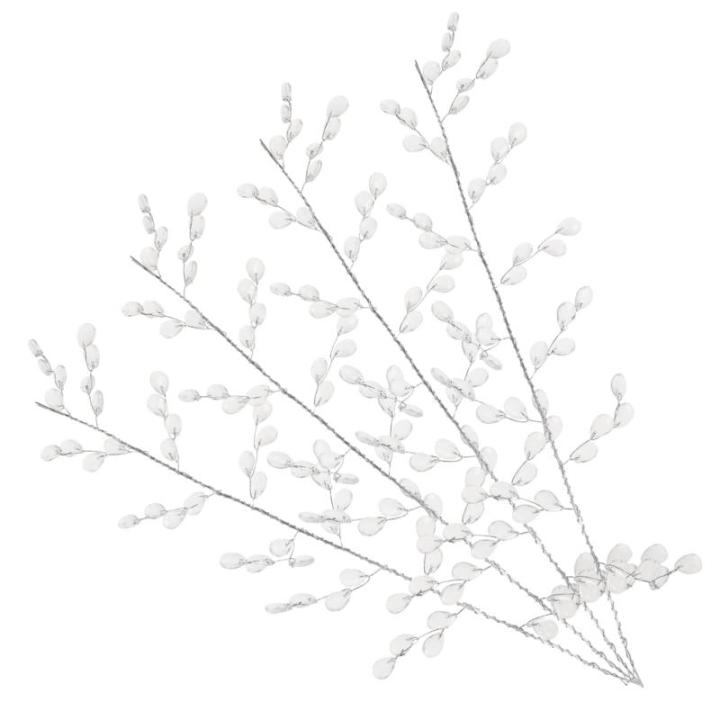 12 Stück Kristallperlen Acrylzweig Blütenknospenzweig Blumenhandwerk Acrylblume Künstliche Acrylpflanze Hochzeit Heimdekoration Hochzeitsfeier Heimdekoration