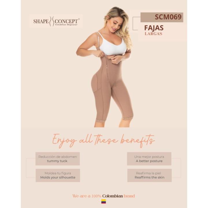 Fajas Colombianas Reductoras y Moldeadoras High Compression Clothing After Liposuction Full Bodysuit SCM0083