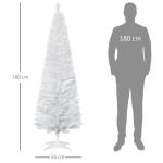 kerstboom dennenboom met kunststof standaard 390 takpunten wit Ø 55 x 180 h cm