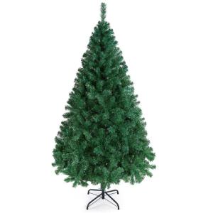Kunstkerstboom, 183 cm, met 598 takken, opvouwbare metalen standaard, kerstboom, kunstboom voor kerstdecoratie, groen